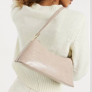 ASOS croc print shoulder bag